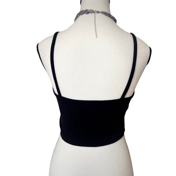 4 PC. GLAM Y2K GOTHIC CHIC BLACK LACE BEADED SPARKLE TOP BUNDLE SMALL - Picture 7 of 8